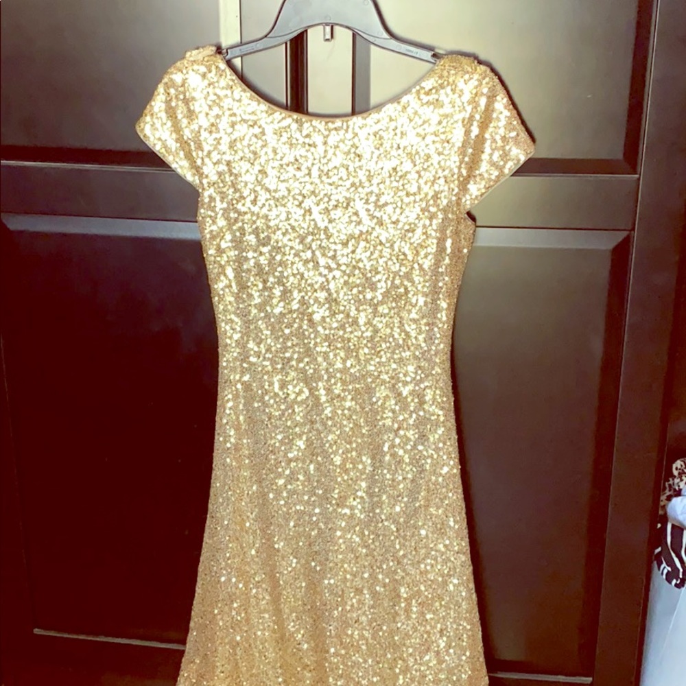 Sequin bridesmaids dress (Gold)